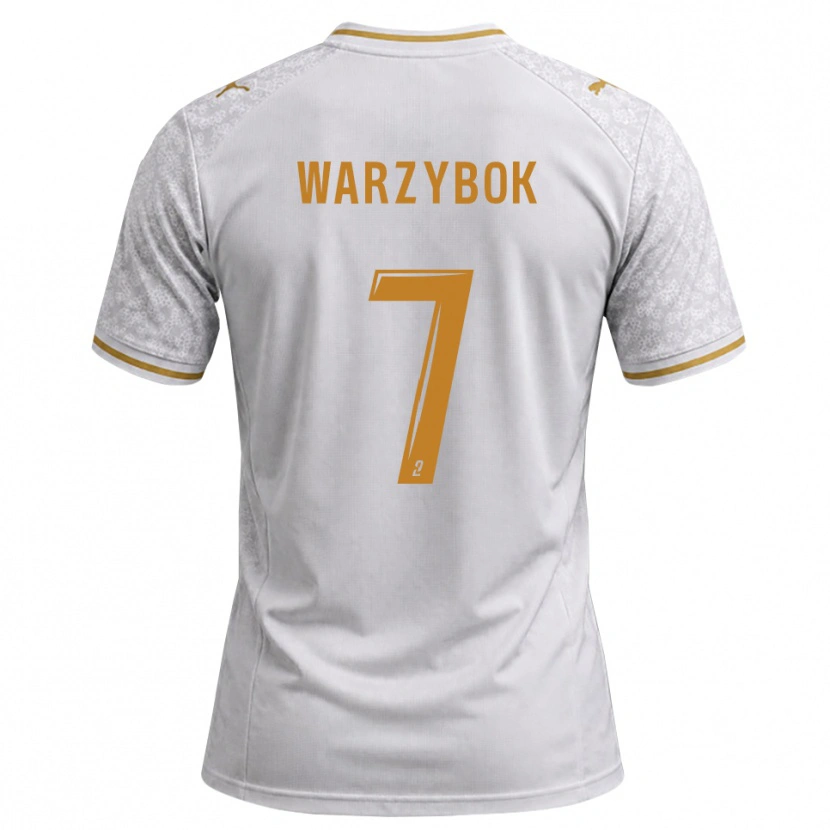Danxen Dames Olivier Warzybok #7 Wit Grijs Goudenrood Uitshirt Uittenue 2026/27 T-Shirt