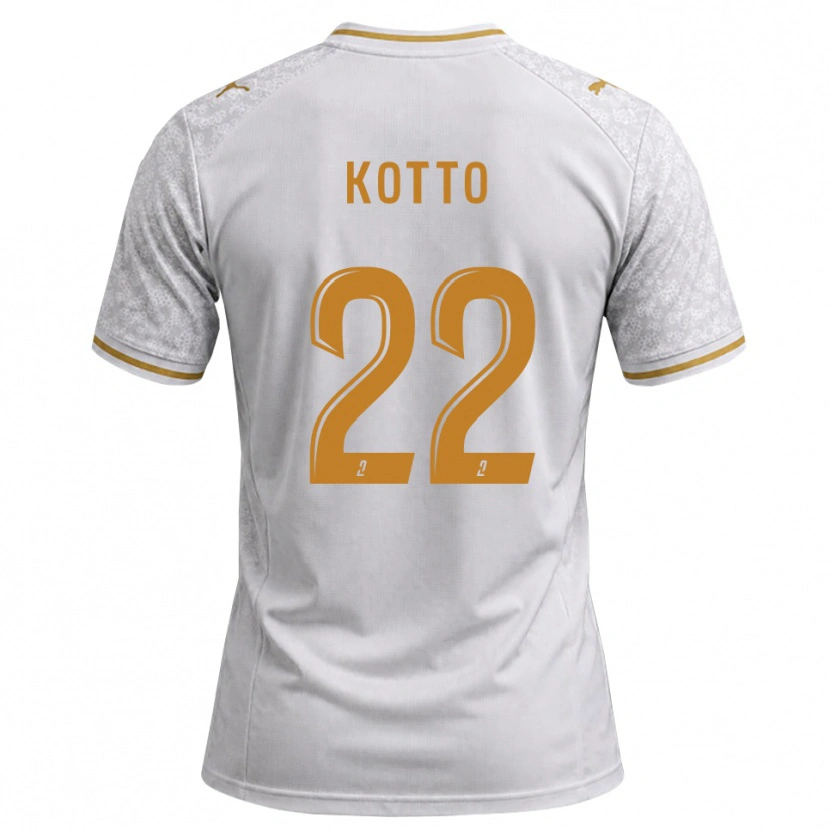 Danxen Dames Samuel Kotto #22 Wit Grijs Goudenrood Uitshirt Uittenue 2026/27 T-Shirt