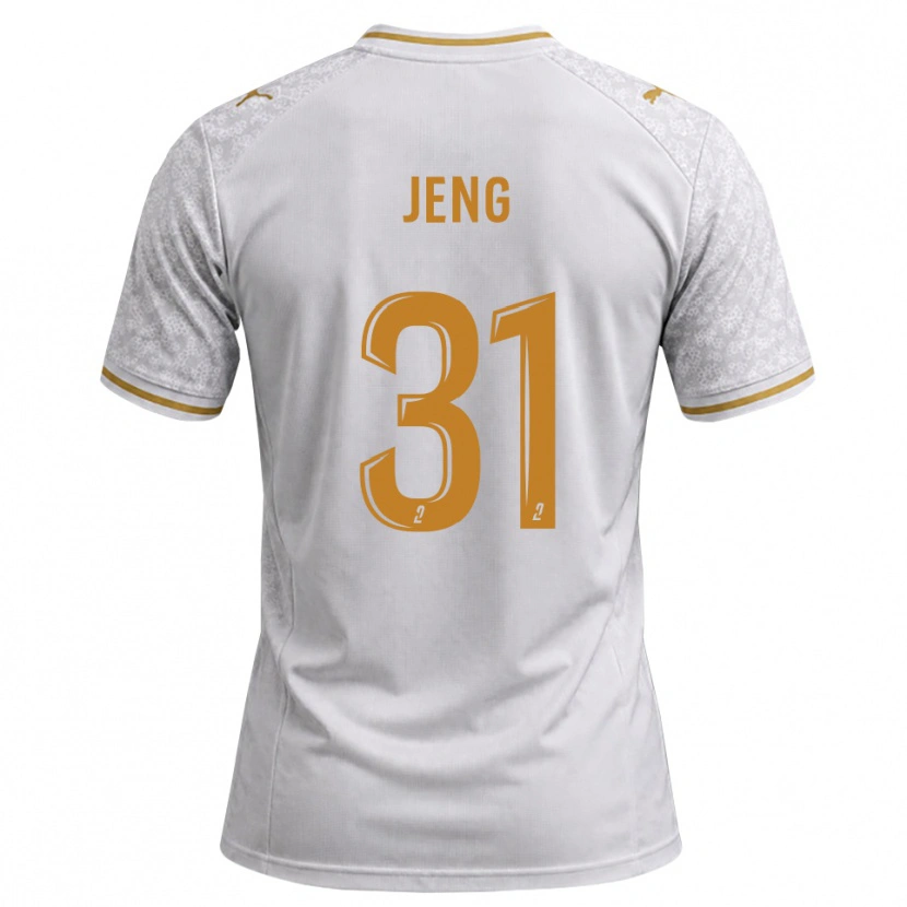 Danxen Dames Malcolm Jeng #31 Wit Grijs Goudenrood Uitshirt Uittenue 2026/27 T-Shirt