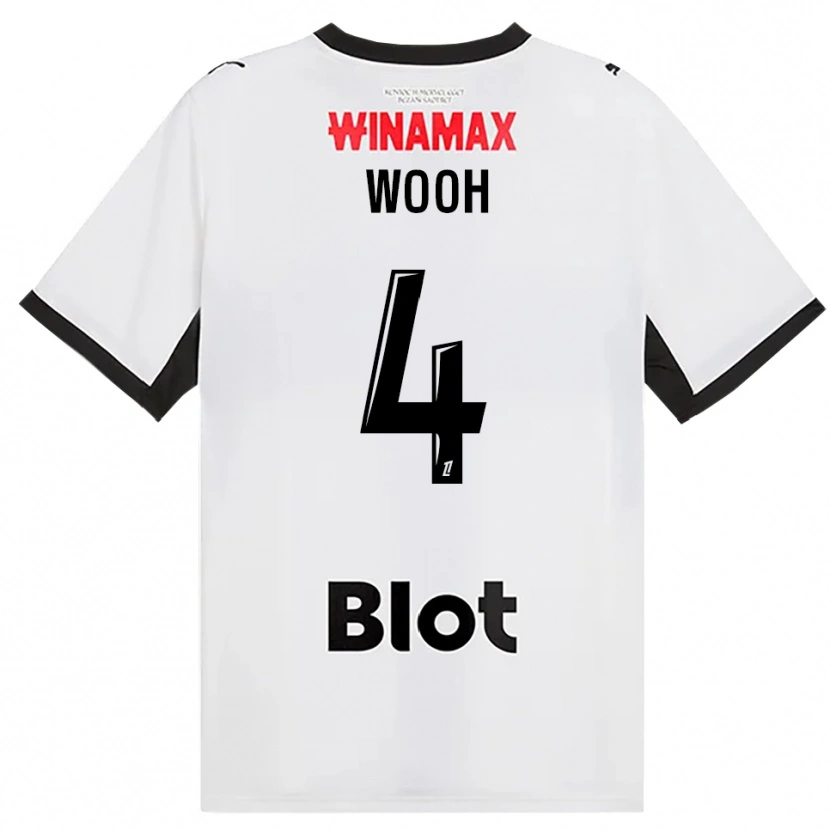Danxen Dames Christopher Wooh #4 Zwart Wit Rood Uitshirt Uittenue 2026/27 T-Shirt