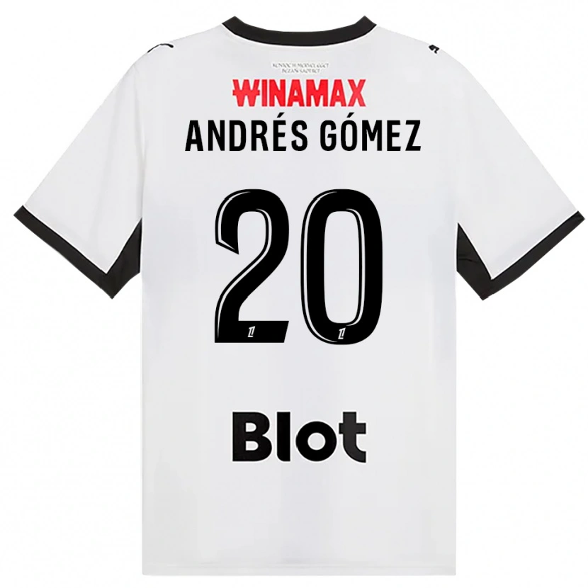 Danxen Dames Carlos Andrés Gómez #20 Zwart Wit Rood Uitshirt Uittenue 2026/27 T-Shirt