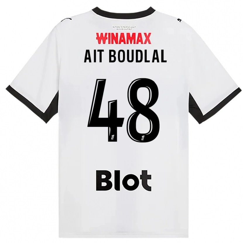 Danxen Dames Abdelhamid Ait Boudlal #48 Zwart Wit Rood Uitshirt Uittenue 2026/27 T-Shirt
