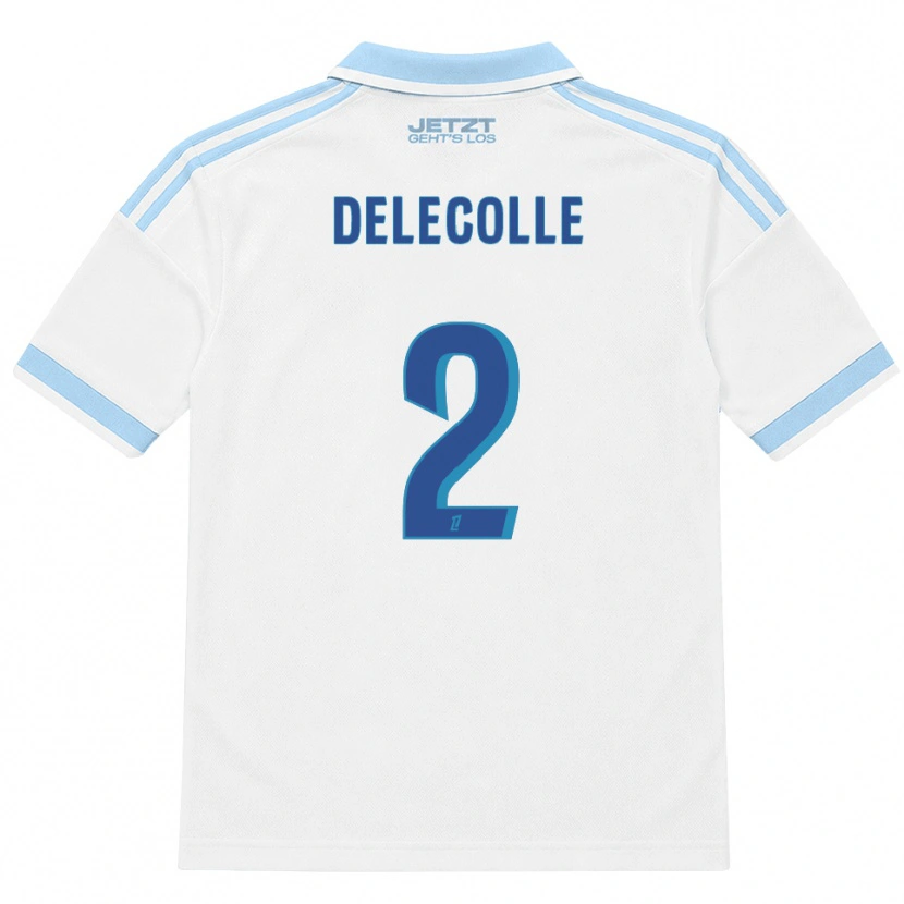 Danxen Dames Timéo Delecolle #2 Licht Hemelsblauw Wit Rood Uitshirt Uittenue 2026/27 T-Shirt