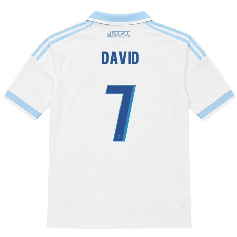 Danxen Dames David #7 Licht Hemelsblauw Wit Rood Uitshirt Uittenue 2026/27 T-Shirt