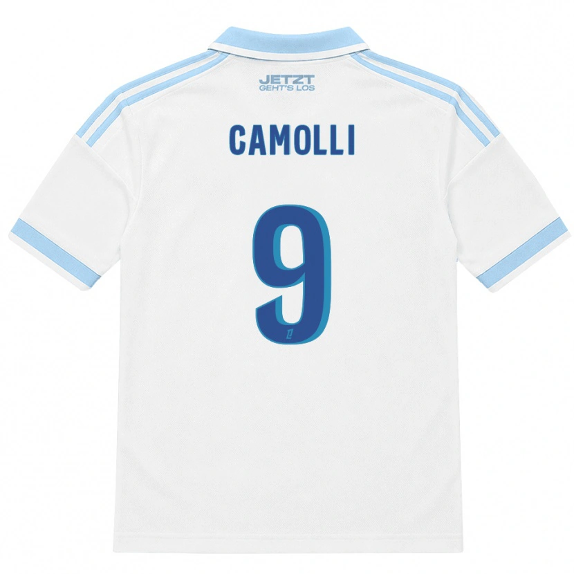 Danxen Dames Benjamin Camolli #9 Licht Hemelsblauw Wit Rood Uitshirt Uittenue 2026/27 T-Shirt