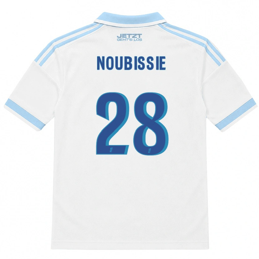 Danxen Dames Tyrese Noubissie #28 Licht Hemelsblauw Wit Rood Uitshirt Uittenue 2026/27 T-Shirt