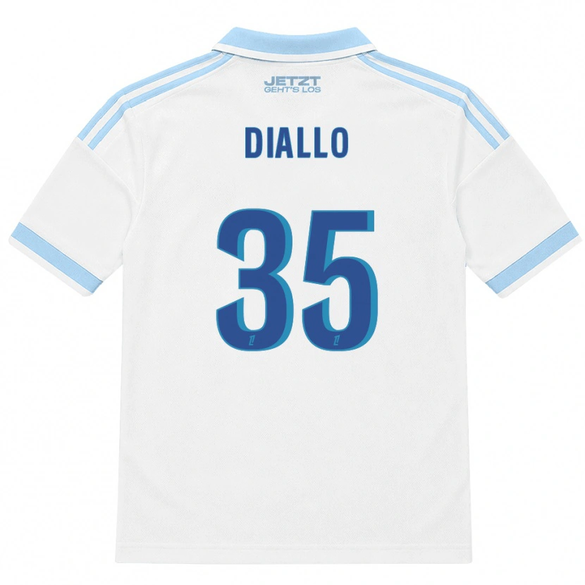 Danxen Dames Tidiane Diallo #35 Licht Hemelsblauw Wit Rood Uitshirt Uittenue 2026/27 T-Shirt