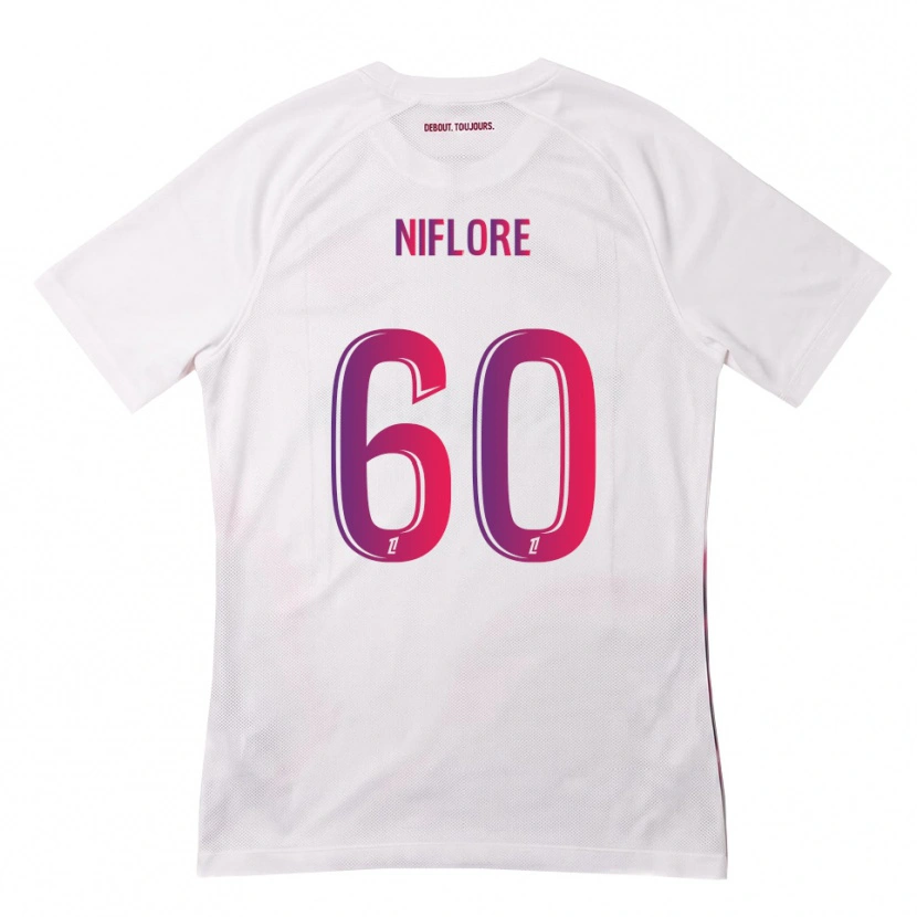 Danxen Dames Mathys Niflore #60 Wit Roze Paars Uitshirt Uittenue 2026/27 T-Shirt