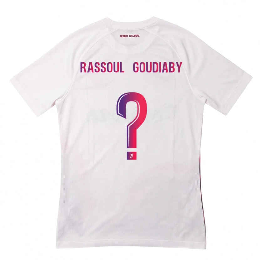 Danxen Dames Khadim Rassoul Goudiaby #0 Wit Roze Paars Uitshirt Uittenue 2026/27 T-Shirt