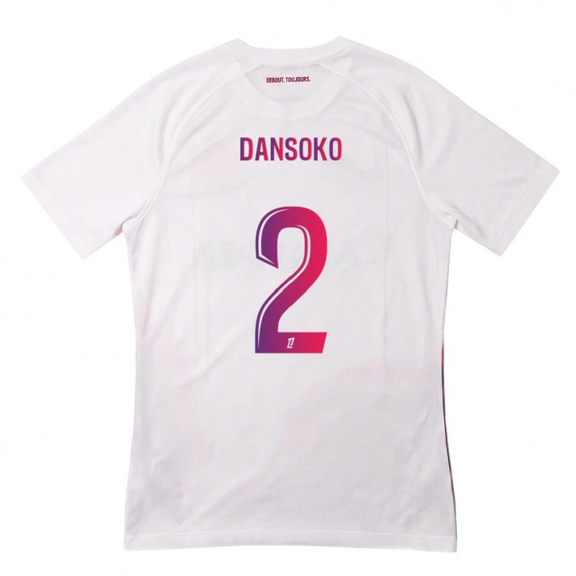 Danxen Dames Mohamed Dansoko #2 Wit Roze Paars Uitshirt Uittenue 2026/27 T-Shirt