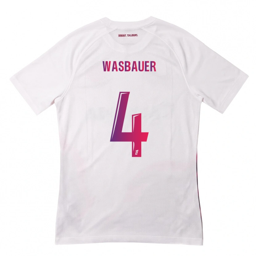 Danxen Dames Nicolas Wasbauer #4 Wit Roze Paars Uitshirt Uittenue 2026/27 T-Shirt