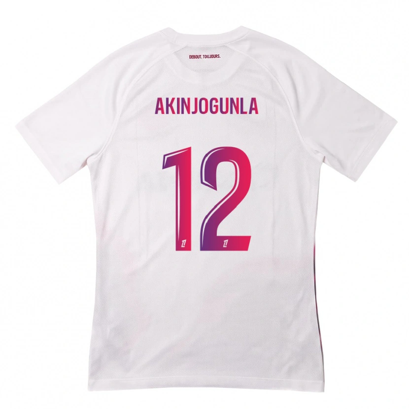 Danxen Dames Michaël Akinjogunla #12 Wit Roze Paars Uitshirt Uittenue 2026/27 T-Shirt
