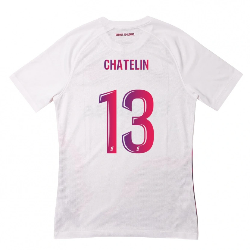 Danxen Dames Delphin Chatelin #13 Wit Roze Paars Uitshirt Uittenue 2026/27 T-Shirt