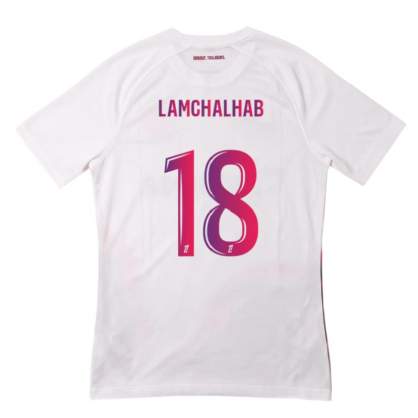 Danxen Dames Merwan Lamchalhab #18 Wit Roze Paars Uitshirt Uittenue 2026/27 T-Shirt