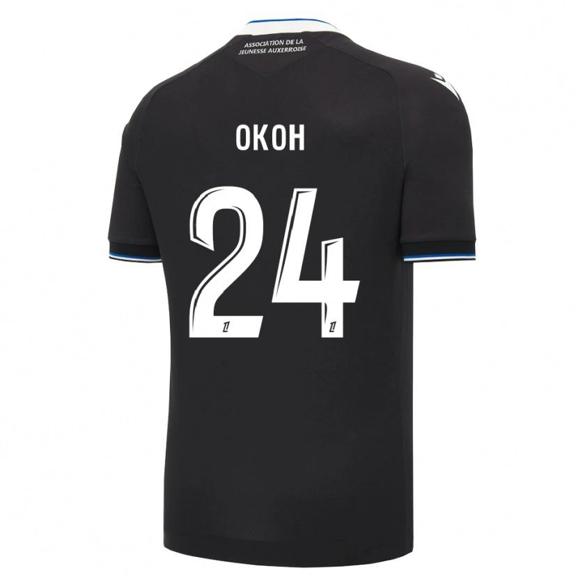 Danxen Dames Bryan Okoh #24 Zwart Blauw Wit Uitshirt Uittenue 2026/27 T-Shirt