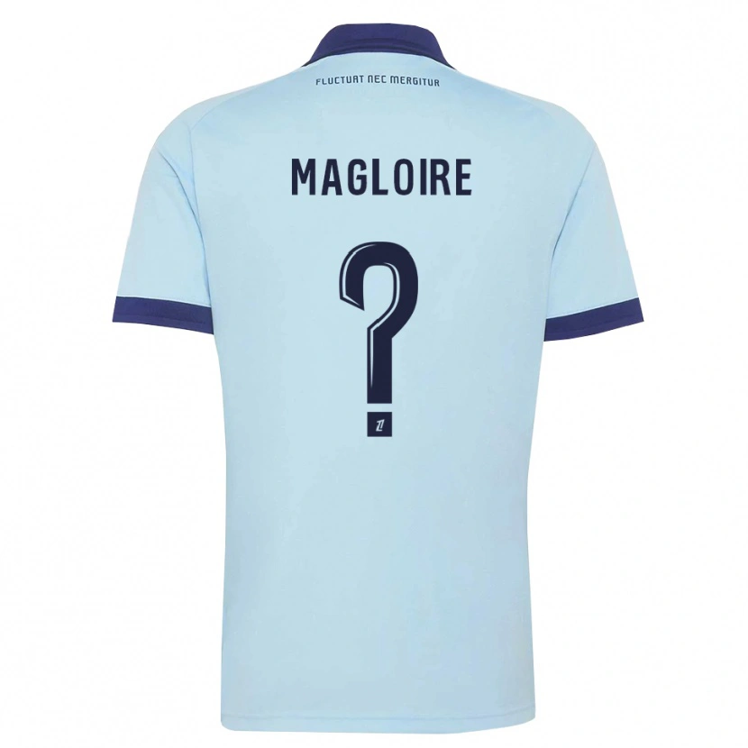 Danxen Dames Nathanaël Magloire #0 Centaurieblauw Zwart Uitshirt Uittenue 2026/27 T-Shirt