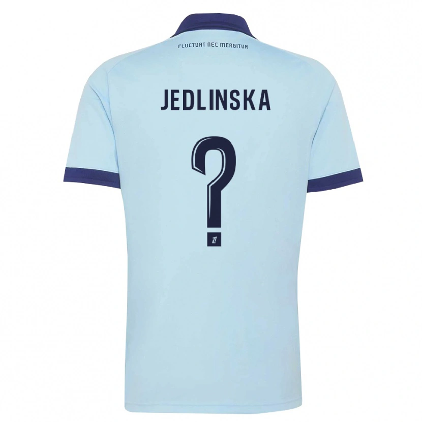 Danxen Dames Klaudia Jedlinska #0 Centaurieblauw Zwart Uitshirt Uittenue 2026/27 T-Shirt
