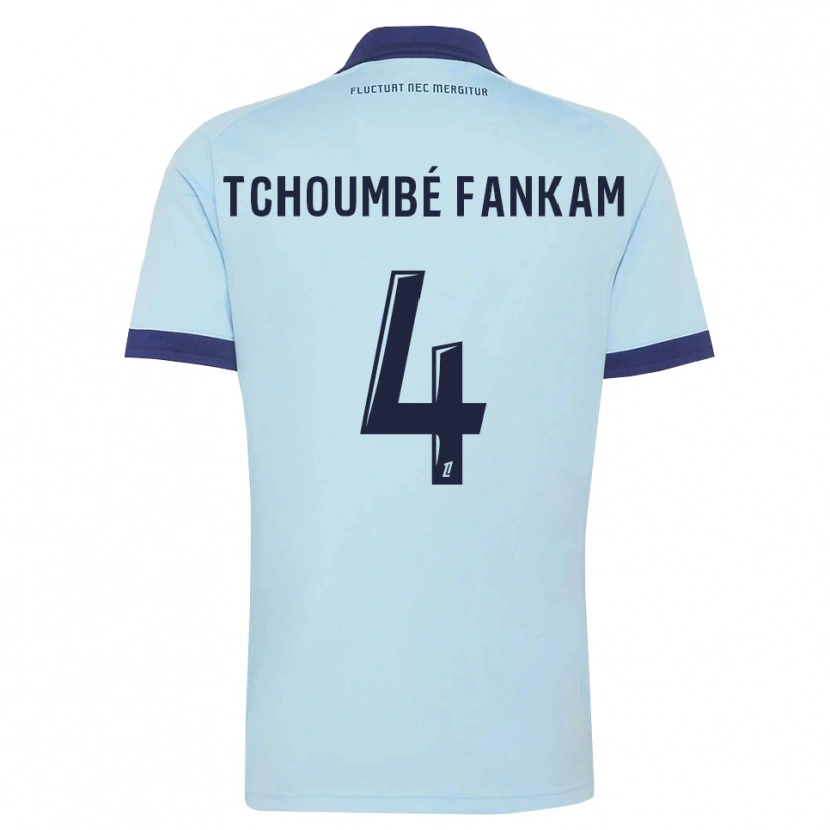 Danxen Dames Erwan Tchoumbé Fankam #4 Centaurieblauw Zwart Uitshirt Uittenue 2026/27 T-Shirt
