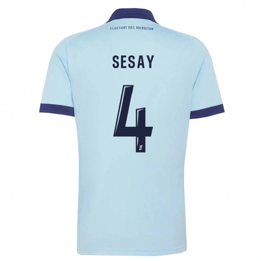 Danxen Dames Mohamed Sesay #4 Centaurieblauw Zwart Uitshirt Uittenue 2026/27 T-Shirt