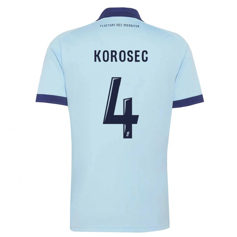 Danxen Dames Kaja Korošec #4 Centaurieblauw Zwart Uitshirt Uittenue 2026/27 T-Shirt