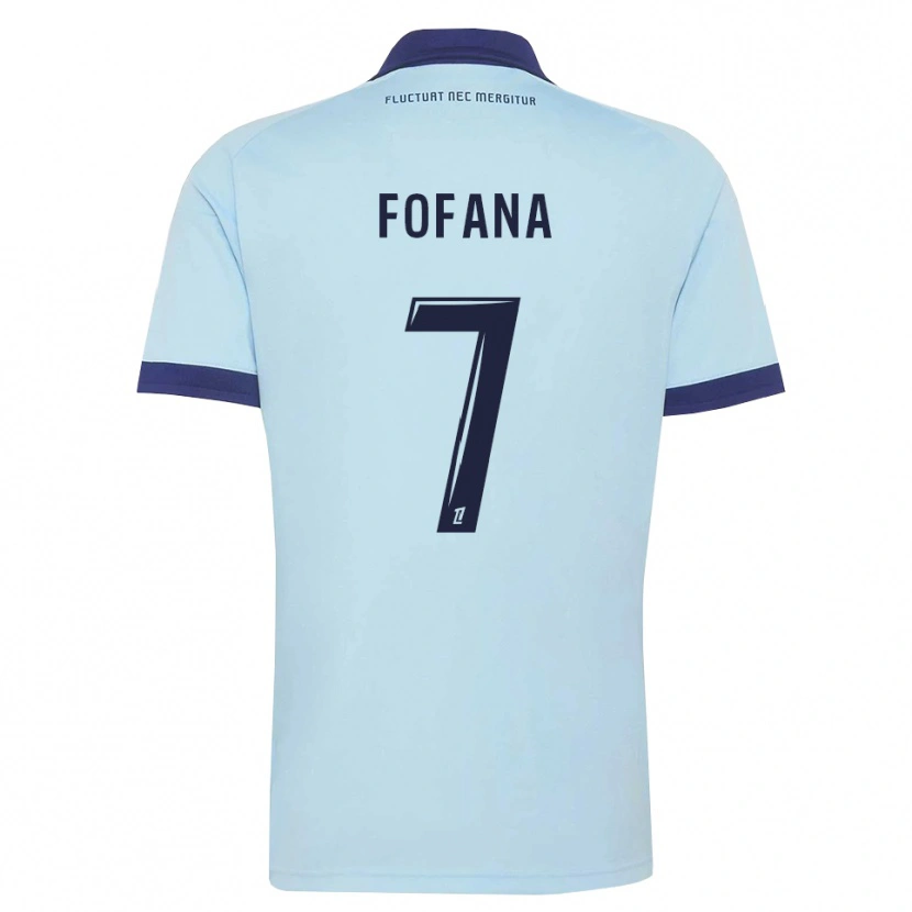 Danxen Dames Kaïs Fofana #7 Centaurieblauw Zwart Uitshirt Uittenue 2026/27 T-Shirt