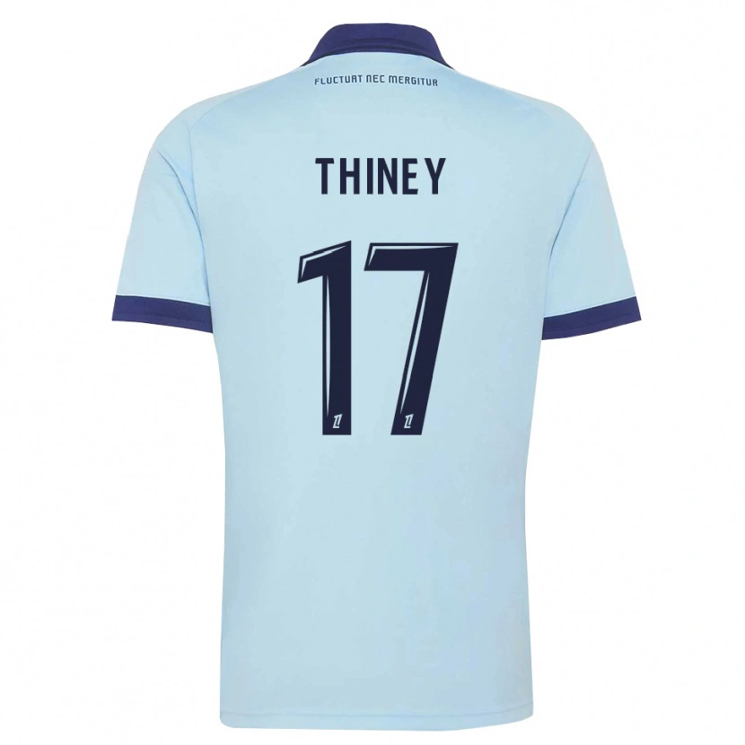 Danxen Dames Gaëtane Thiney #17 Centaurieblauw Zwart Uitshirt Uittenue 2026/27 T-Shirt