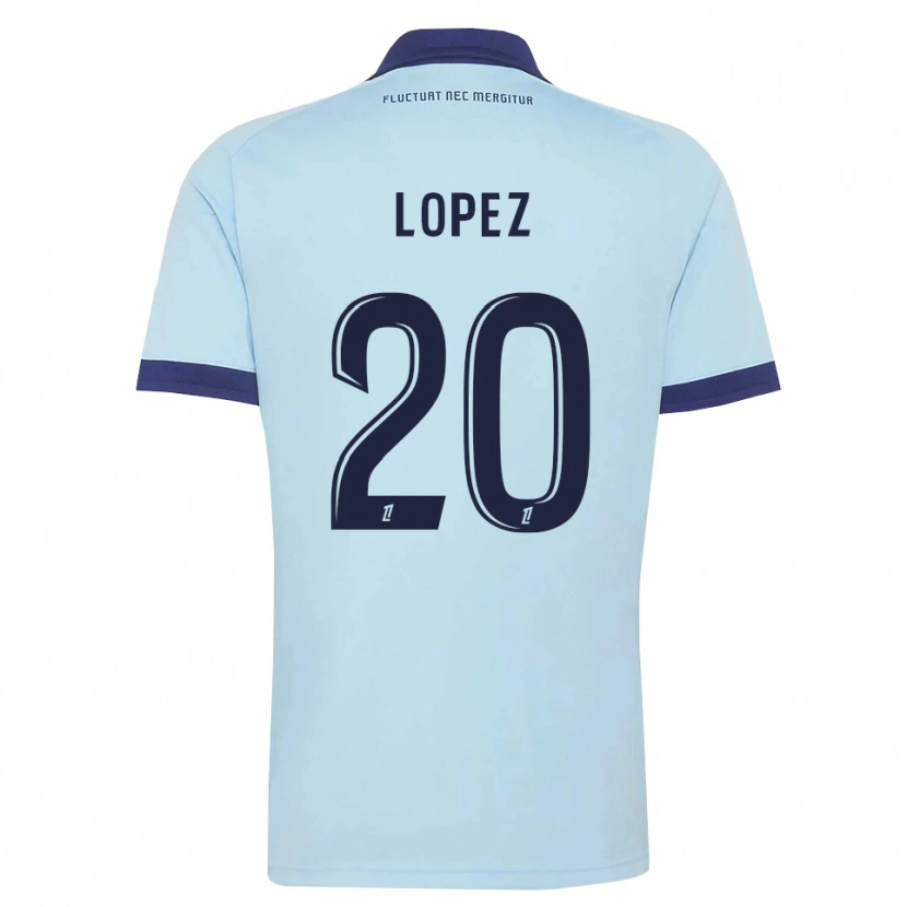 Danxen Dames Julien Lopez #20 Centaurieblauw Zwart Uitshirt Uittenue 2026/27 T-Shirt