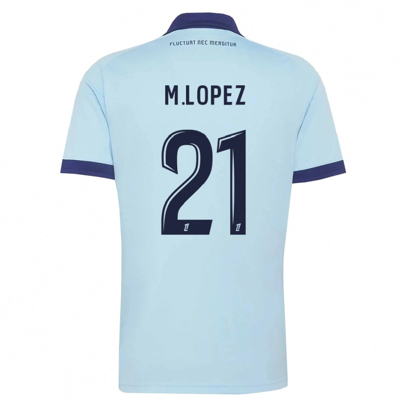 Danxen Dames Maxime Lopez #21 Centaurieblauw Zwart Uitshirt Uittenue 2026/27 T-Shirt