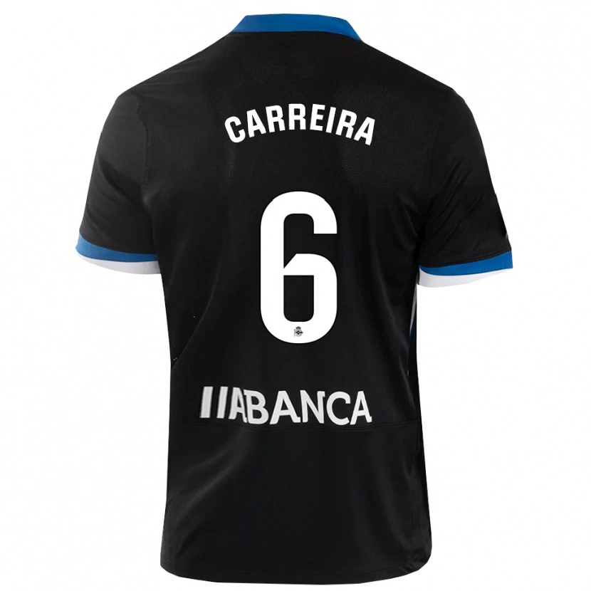 Danxen Dames David Carreira #6 Zwart Blauw Wit Uitshirt Uittenue 2026/27 T-Shirt