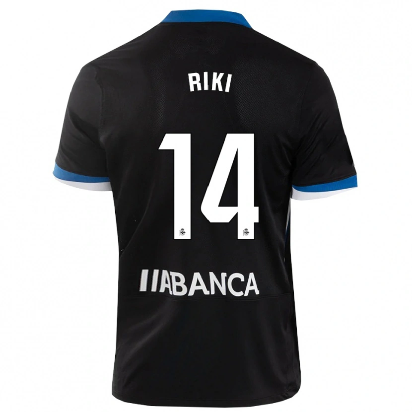 Danxen Dames Riki Rodríguez #14 Zwart Blauw Wit Uitshirt Uittenue 2026/27 T-Shirt