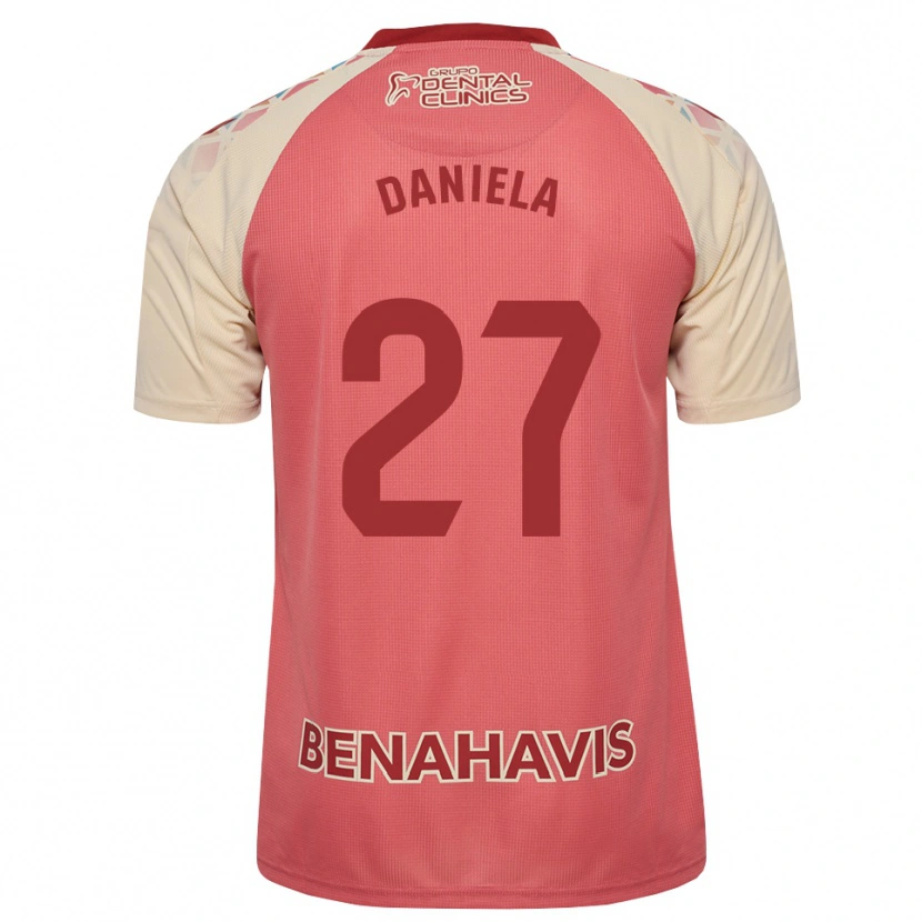 Danxen Dames Daniela Sáenz Parra #27 Lichtroze Rood Blauw Uitshirt Uittenue 2026/27 T-Shirt