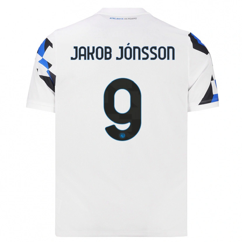 Danxen Dames Birkir Jakob Jónsson #9 Wit Rood Blauw Uitshirt Uittenue 2026/27 T-Shirt