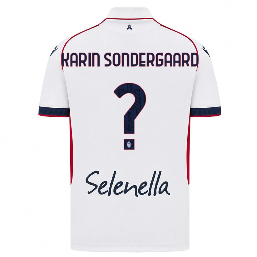 Danxen Dames Alice Karin Sondergaard #0 Wit Rood Koninklijk Blauw Uitshirt Uittenue 2026/27 T-Shirt