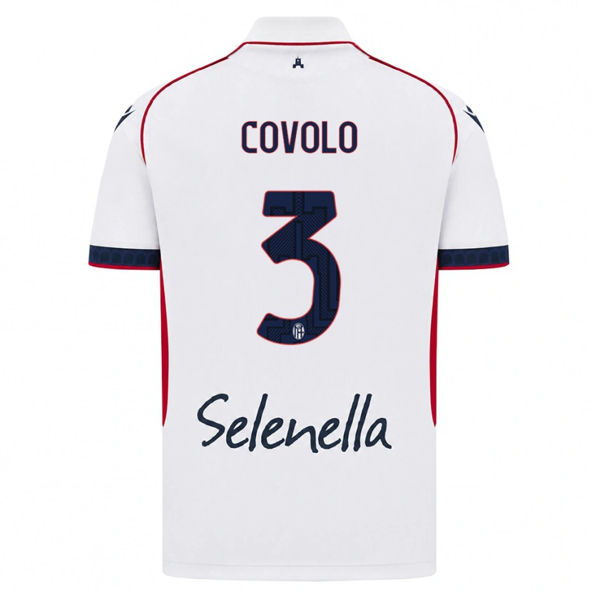 Danxen Dames Giovanni Covolo #3 Wit Rood Koninklijk Blauw Uitshirt Uittenue 2026/27 T-Shirt