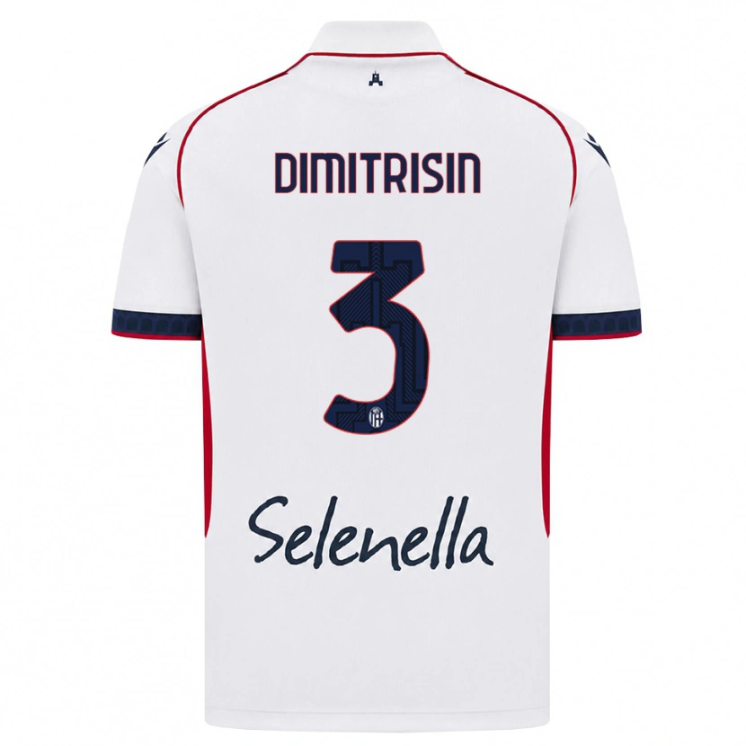 Danxen Dames Danila Dimitrișin #3 Wit Rood Koninklijk Blauw Uitshirt Uittenue 2026/27 T-Shirt