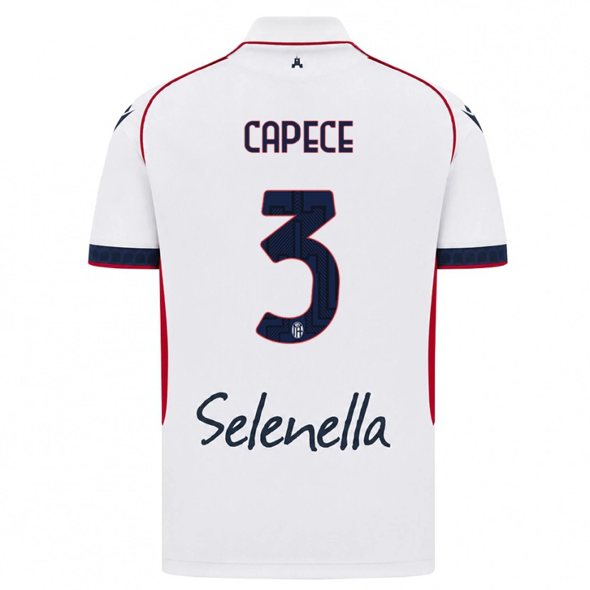 Danxen Dames Matteo Capece #3 Wit Rood Koninklijk Blauw Uitshirt Uittenue 2026/27 T-Shirt