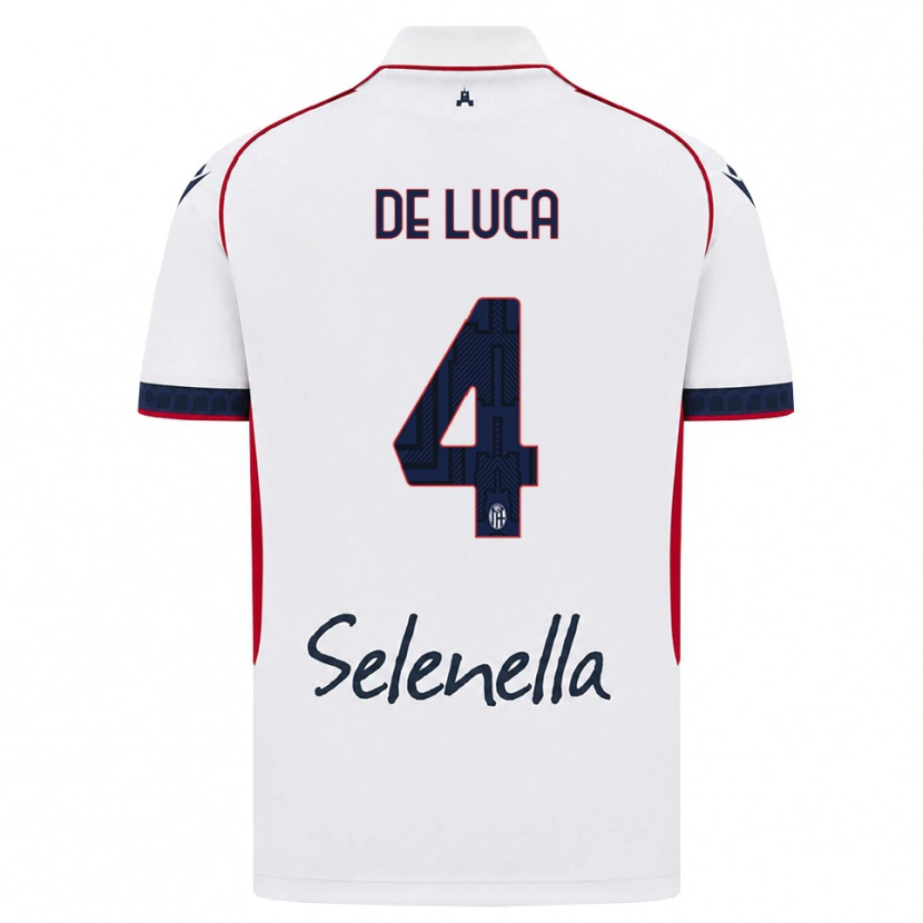 Danxen Dames Alessandro De Luca #4 Wit Rood Koninklijk Blauw Uitshirt Uittenue 2026/27 T-Shirt