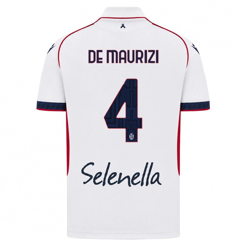 Danxen Dames Alessandro De Maurizi #4 Wit Rood Koninklijk Blauw Uitshirt Uittenue 2026/27 T-Shirt