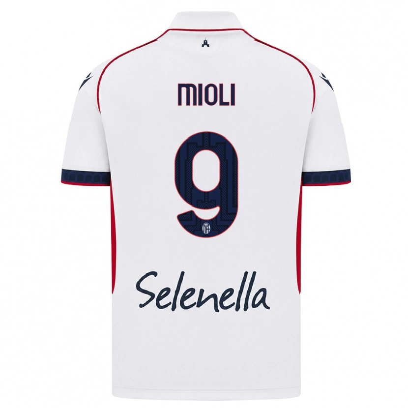 Danxen Dames Mattia Mioli #9 Wit Rood Koninklijk Blauw Uitshirt Uittenue 2026/27 T-Shirt
