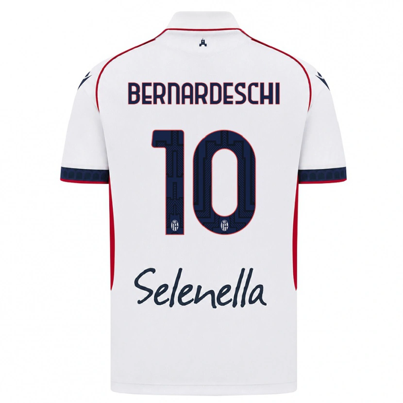 Danxen Dames Federico Bernardeschi #10 Wit Rood Koninklijk Blauw Uitshirt Uittenue 2026/27 T-Shirt