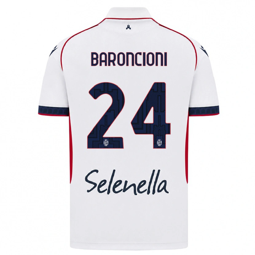 Danxen Dames Davide Baroncioni #24 Wit Rood Koninklijk Blauw Uitshirt Uittenue 2026/27 T-Shirt