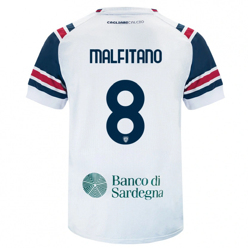 Danxen Dames Roberto Malfitano #8 Wit Rood Groen Uitshirt Uittenue 2026/27 T-Shirt