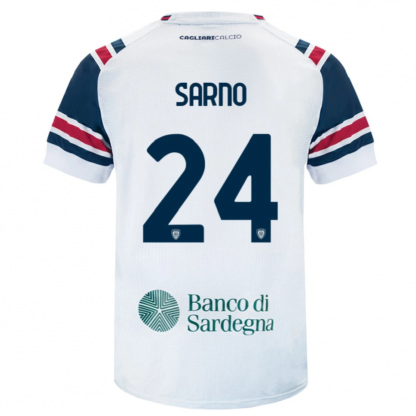 Danxen Dames Vincenzo Sarno #24 Wit Rood Groen Uitshirt Uittenue 2026/27 T-Shirt