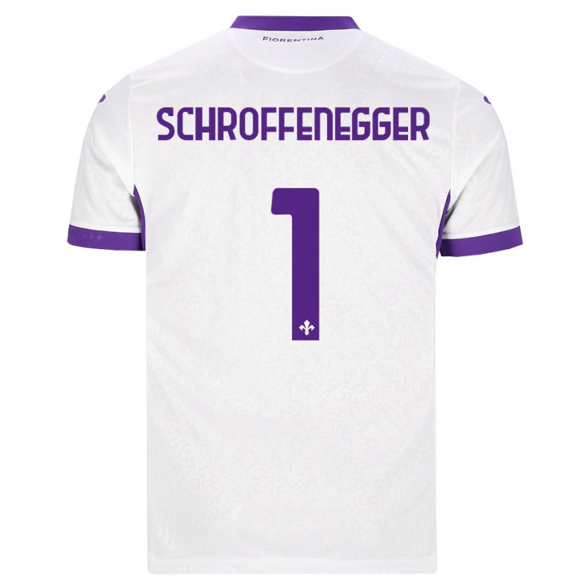 Danxen Dames Katja Schroffenegger #1 Wit Paars Uitshirt Uittenue 2026/27 T-Shirt
