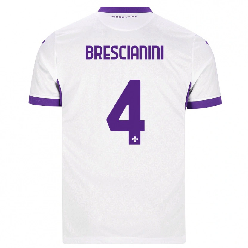 Danxen Dames Marco Brescianini #4 Wit Paars Uitshirt Uittenue 2026/27 T-Shirt