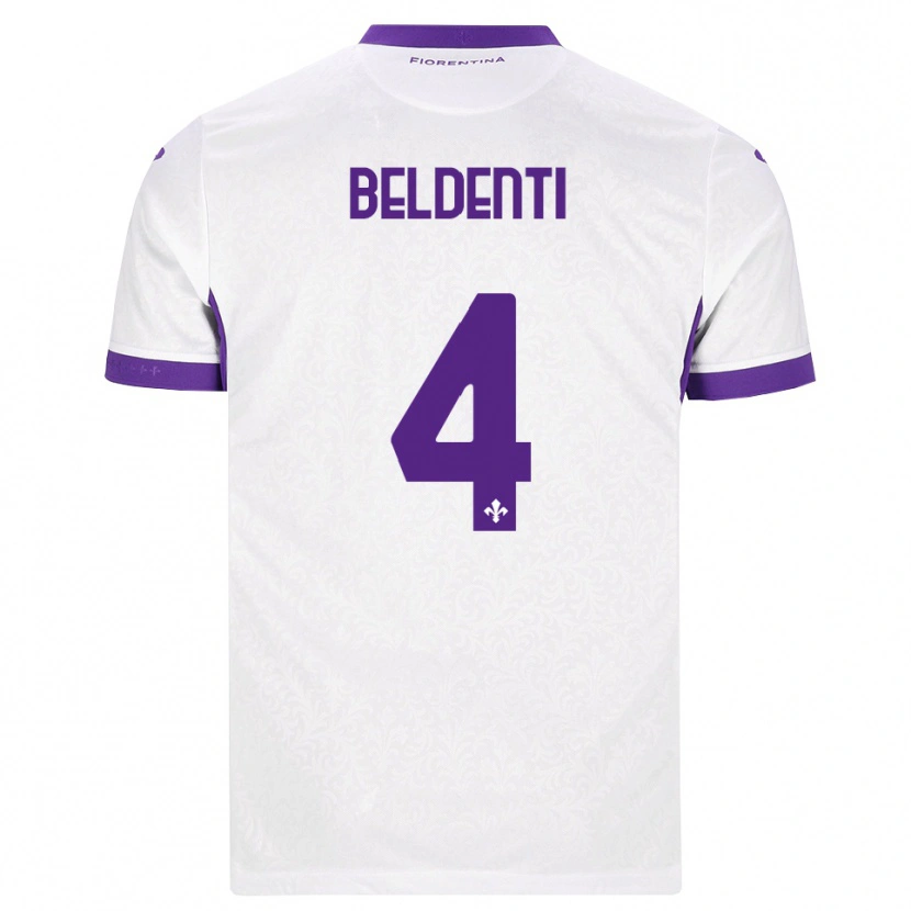 Danxen Dames Samuel Beldenti #4 Wit Paars Uitshirt Uittenue 2026/27 T-Shirt