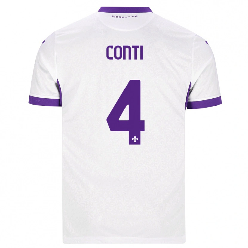 Danxen Dames Gabriele Conti #4 Wit Paars Uitshirt Uittenue 2026/27 T-Shirt