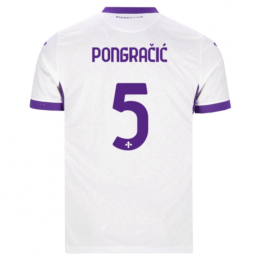 Danxen Dames Marin Pongracic #5 Wit Paars Uitshirt Uittenue 2026/27 T-Shirt