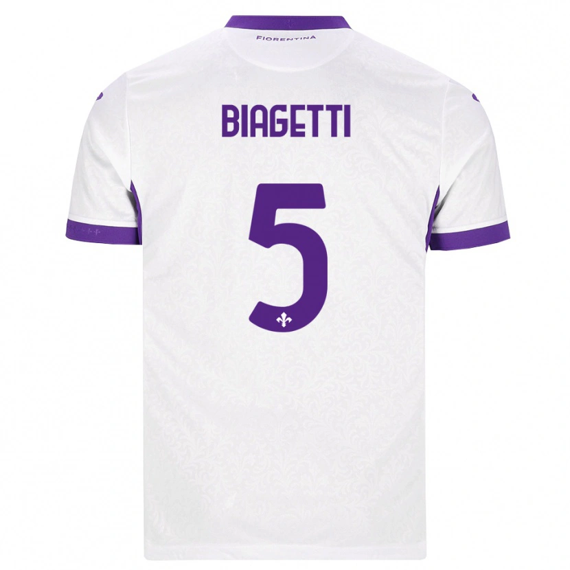 Danxen Dames Christian Biagetti #5 Wit Paars Uitshirt Uittenue 2026/27 T-Shirt
