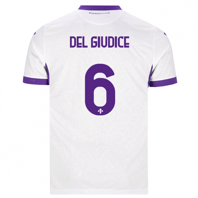 Danxen Dames Nicolas Del Giudice #6 Wit Paars Uitshirt Uittenue 2026/27 T-Shirt